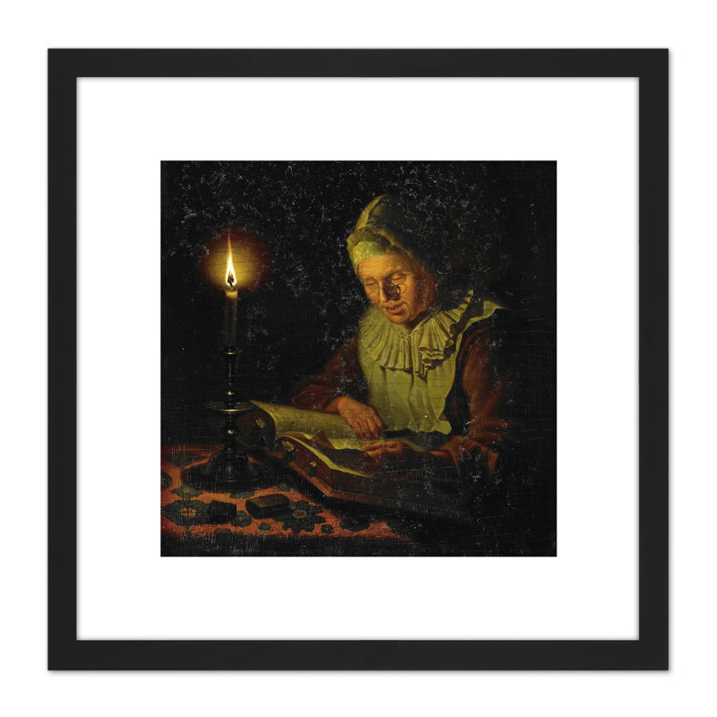 Meulemans Old Woman Reading - Single Picture Frame Painting
