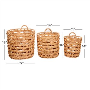 Joss & Main 3 Piece Seagrass Basket Set & Reviews | Wayfair
