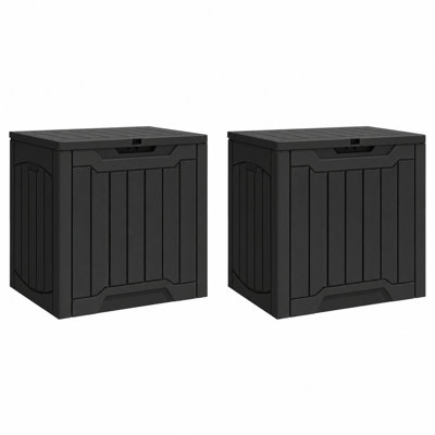 Edrosie Inc 31 Gallon Resin Lockable Deck Box,Black