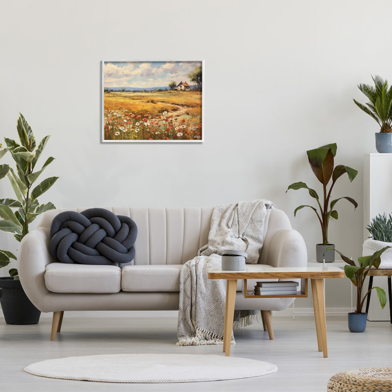 Art champêtre, "Giclée" par RB, H 24 po x l 30 po, Giclée encadrée blanc bord de mer