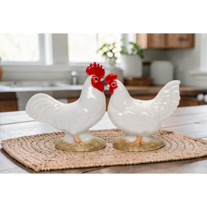 White Rooster Salt And Pepper