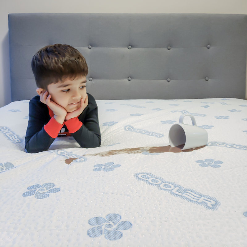 Housse de protection pour matelas en fibre de refroidissement - imperméable, coussin de refroidissement, Très grand