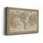 Impression sur toile tendue de la carte du monde de Mitchell-1097000970