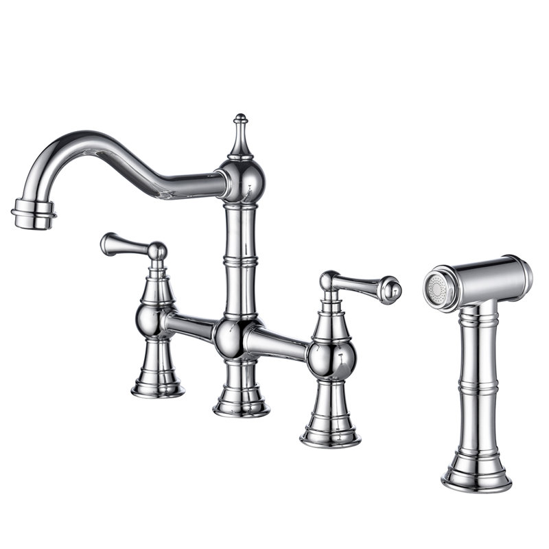 Robinet rétractable avec douchette latérale, Chrome