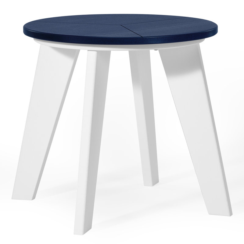 Table de bout d'extérieur ronde 18 po, blanc, Marine