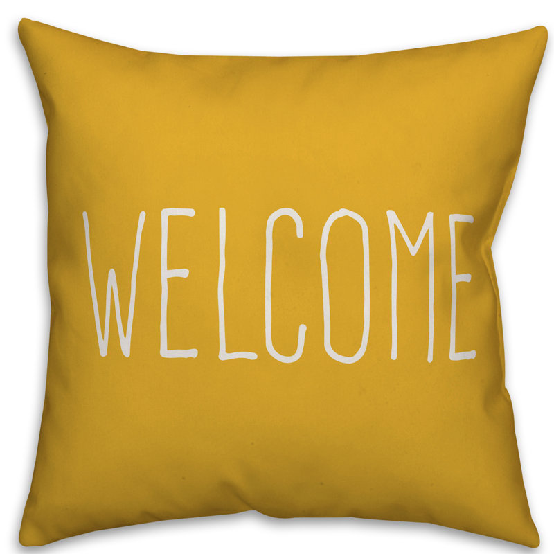  Housse de coussin carré et insert, 20 po x 20 po, Jaune