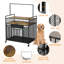 Meuble pour chien 36,8 po avec support et roulettes