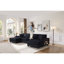 Canapé convertible combiné en forme de U, tissu en velours côtelé, canapé moderne confortable de grande taille à 4 places, fauteuil double salon, noir