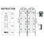 Paquet de 2, treillis de jardin en métal brun 86,7 po x 19,7 po, support pour plantes d'extérieur, véranda facile à assembler 86,7 po x 19,7 po, brun pour vignes, à poser-933486202-933486197