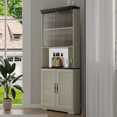 Farmhouse Corner Cabinet For Living Room, Kitchen