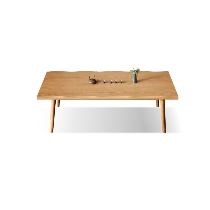 Brown Rectangular Solid Wood Dining Table, 29.53"H x 62.99"L x 27.56"W