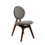 Chaise d'appoint revêtue de lin King Louis-686929144