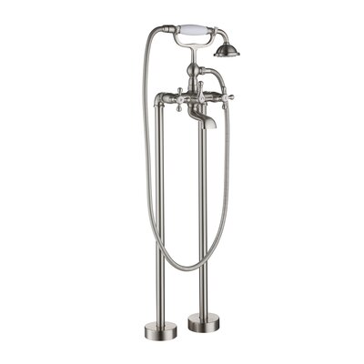 Calliope 3 Handle Floor Mounted Clawfoot Tub Faucet -  mondawe, AM-S125C-BN