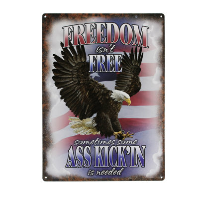 Tin Sign 12in x 17in-Freedom Isnt Free