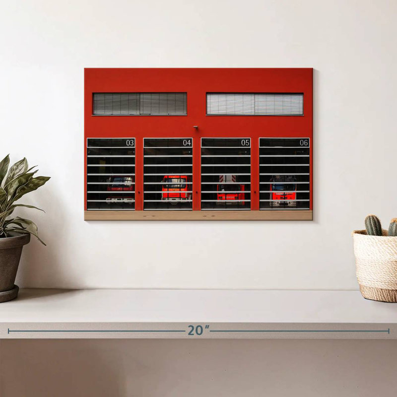 Fire Station In Esslingen, 8" H x 12" W