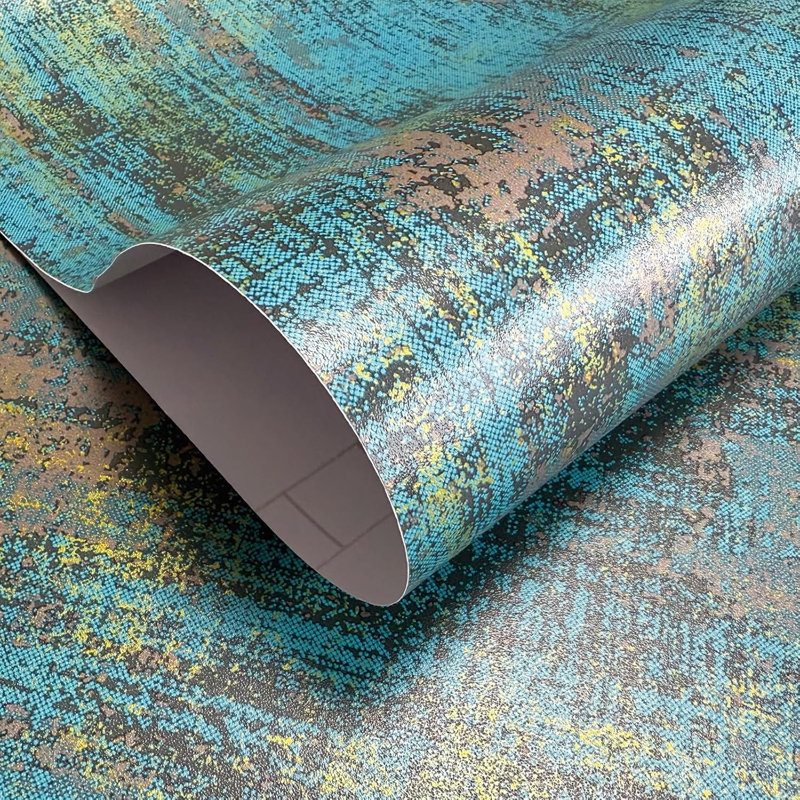 Papier peint adhésif rétro en métal - Papier peint auto-adhésif en vinyle pour un décor industriel moderne, facile à appliquer et à enlever, parfait pour les surfaces lisses