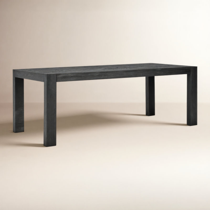 Block 84" Solid Wood Dining Table, Black
