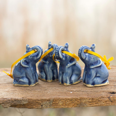Colerain 2.4'' Handmade Ceramic Animals Hanging Figurine Ornament