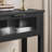 43'' Narrow Console Table with 2 Glass Drawers, 2-Tier Sofa Table for Entryway, Modern Side Table with Storage-1412659516