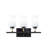 Industrial Wall Lamp, Black & Gold Metal Body, 18.1 x 5.9 x 11.0 inches | Glass Cap (3.9” Diameter, 5.9” Height) | 3 x E27 Socket (Max 40W) | Stylish Scandinavian Design | Perfect for Modern Home Decor & Lighting-2132011143