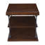 Table de bout carrée en bois massif avec tablettes de rangement Larson