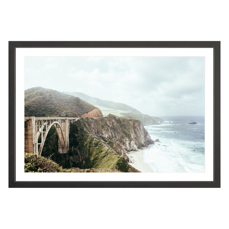 Bixby Bridge by Amanda Anderson, Black, 24" H x 36" W x 1.88" D