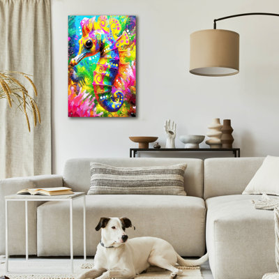  «The Sensible Sea Horse» par Dean Russo, art mural en verre acrylique