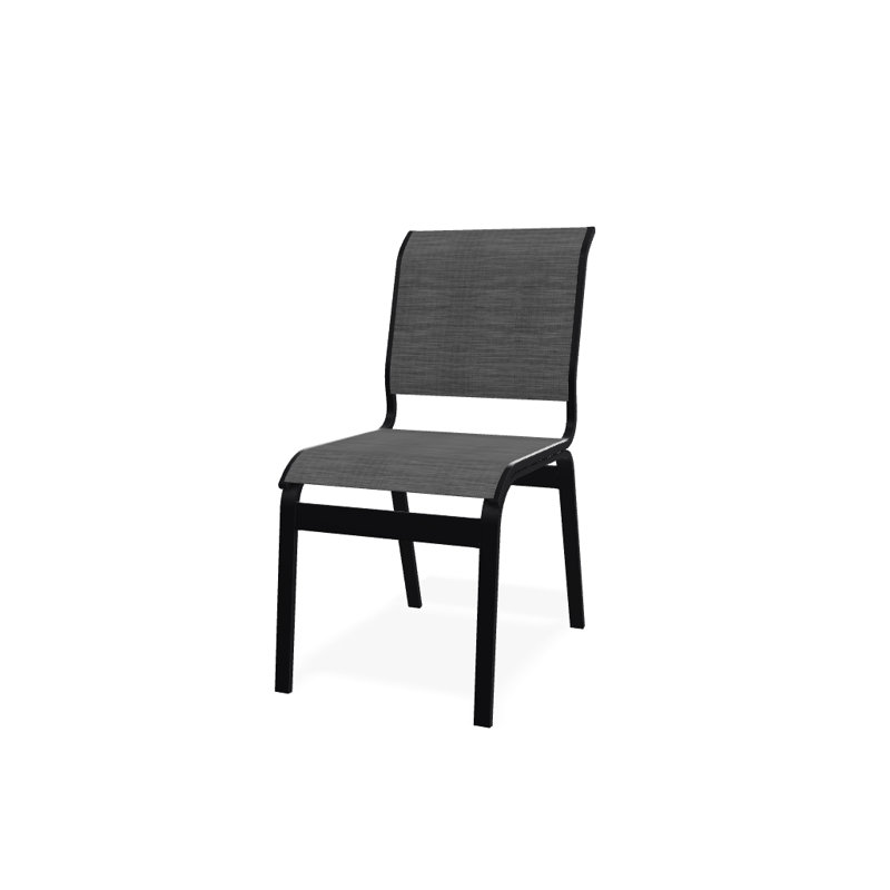 Chaise d'appoint de salle à manger Hiraku, Noir texturé, Gris anthracite Collect