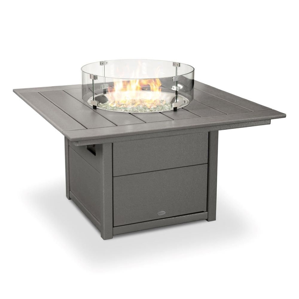 POLYWOOD® Modern Adirondack 4-Person Patio Seating Group, Slate Gray