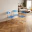 XUEGW - Ensemble de 2 chaises de salle à manger pliables en acrylique empilables avec structure portante stable, bleu-1727140928