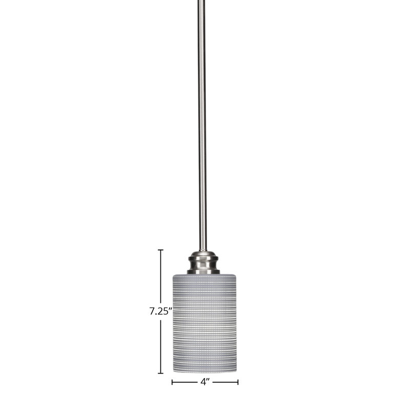 Tige suspendue Edge, Gris, Nickel brossé