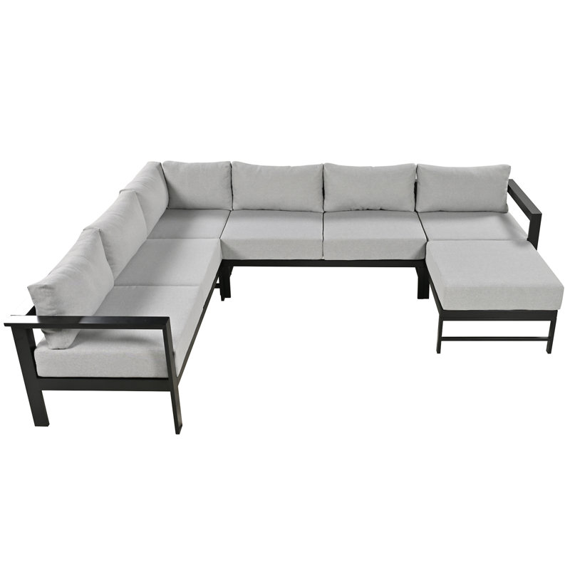 Ensemble de canapé modulaire en U avec coussins ultra-épais de 5,9 po