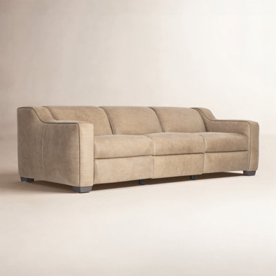 94" Genuine Leather Reclining Sofa