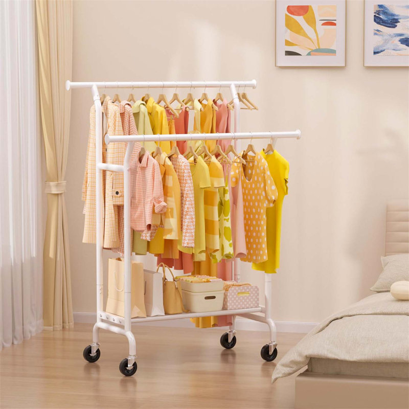 Bonville 110cm Rolling Clothing Rack, White