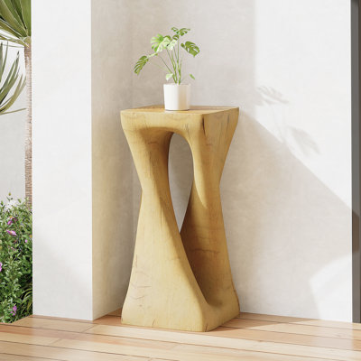 Table d'appoint d'extérieur, table de bout en forme de torsion, table d'appoint pour l'intérieur et l'extérieur
