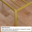 Cadre de grand lit en métal et acier avec tête de lit tapissier ergonomique - beige et or Taille attrayante dans la chambre à coucher grand beige / or