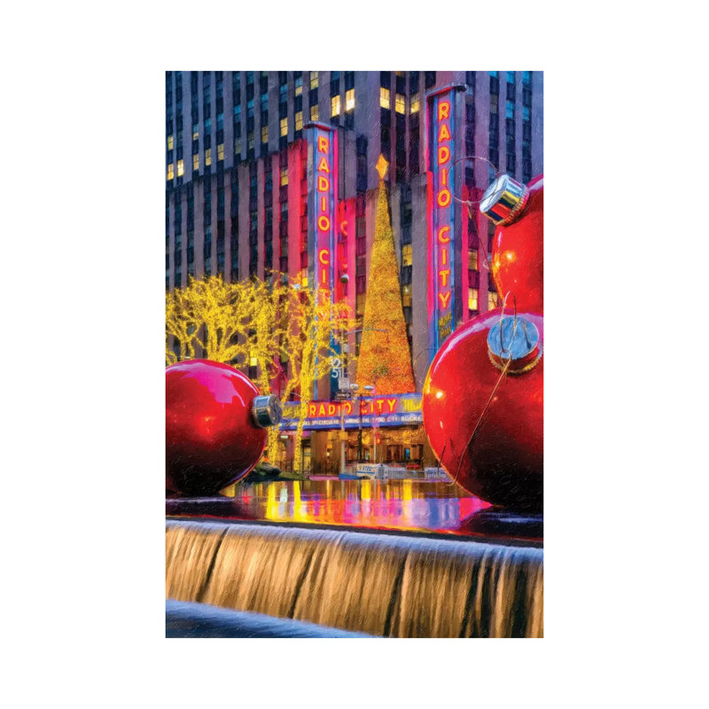 Christmas Decoration In New York City 1 Piece Wrapped Canvas Wall Art, 101.6 cm H x 66.04 cm W