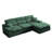 Corner Chaise Sofa With High Backrest,L-Shaped Couch With Slub Chenille Fabric, Compressed High-Density Sponge Cushion, Space-Saving No-Assembly Sofa For Living Room,Apartment-1785527331