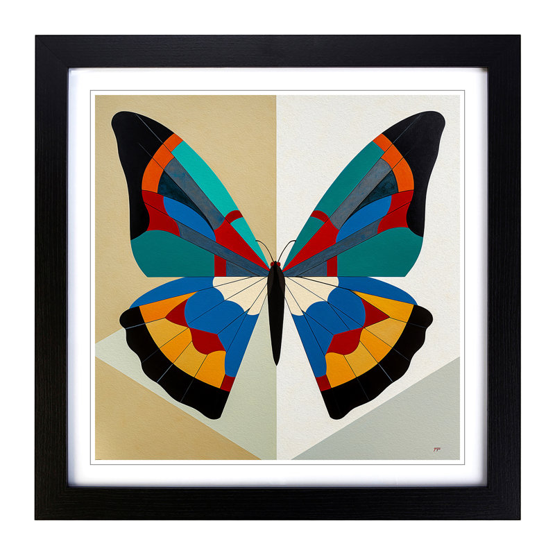 Single Picture Frame Print on Wood, Black
