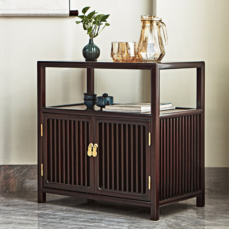 Armoire décorative avec porte grillagée de style chinois