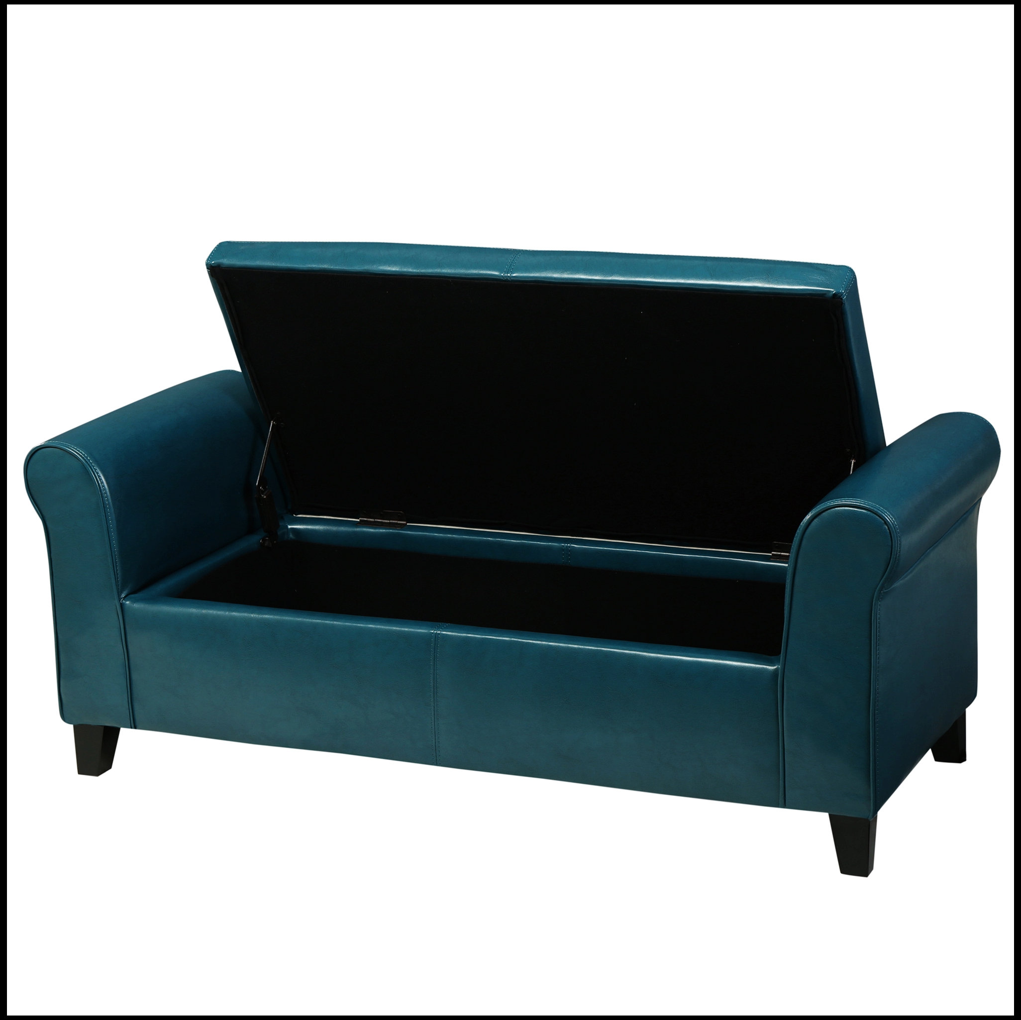 Lark Manor™ Astacia ARMED STORAGE BENCH CONTEMPORARY DESIGN UPHOLSTERED ...