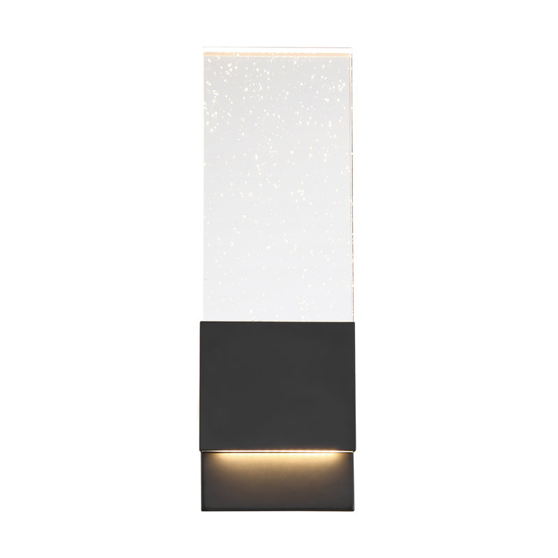 Gwern Steel LED Armed Sconce, Matte Black