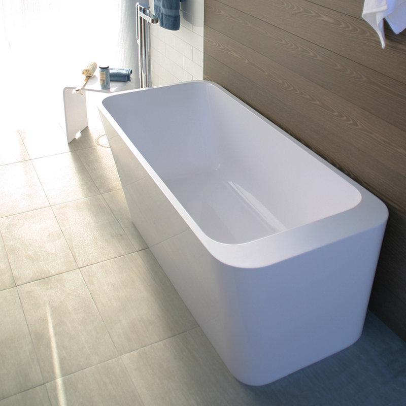 Plaza 67'' L Freestanding Soaking Bathtub, Matte White