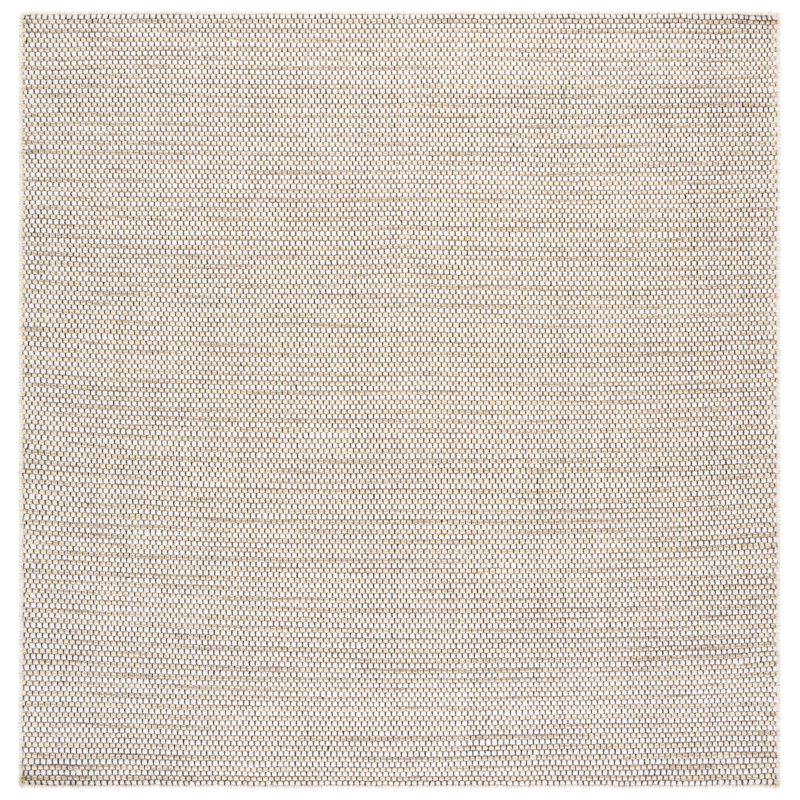 Natura Hand Woven Wool/Cotton Solid Color Rug in Beige/Ivory, Rectangle 9' x 12'