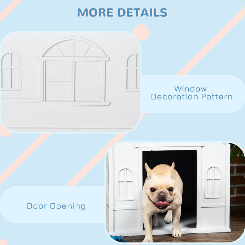 Petite maison pour animaux de compagnie - eau, élément de porte, pour chien de taille moyenne, intérieur aéré