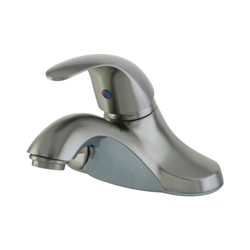 Legacy Centerset Bathroom Faucet, Polished Brass, With Brass Pop Up Drain