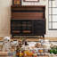 Buffet en noyer massif et bois manufacturé-95136941