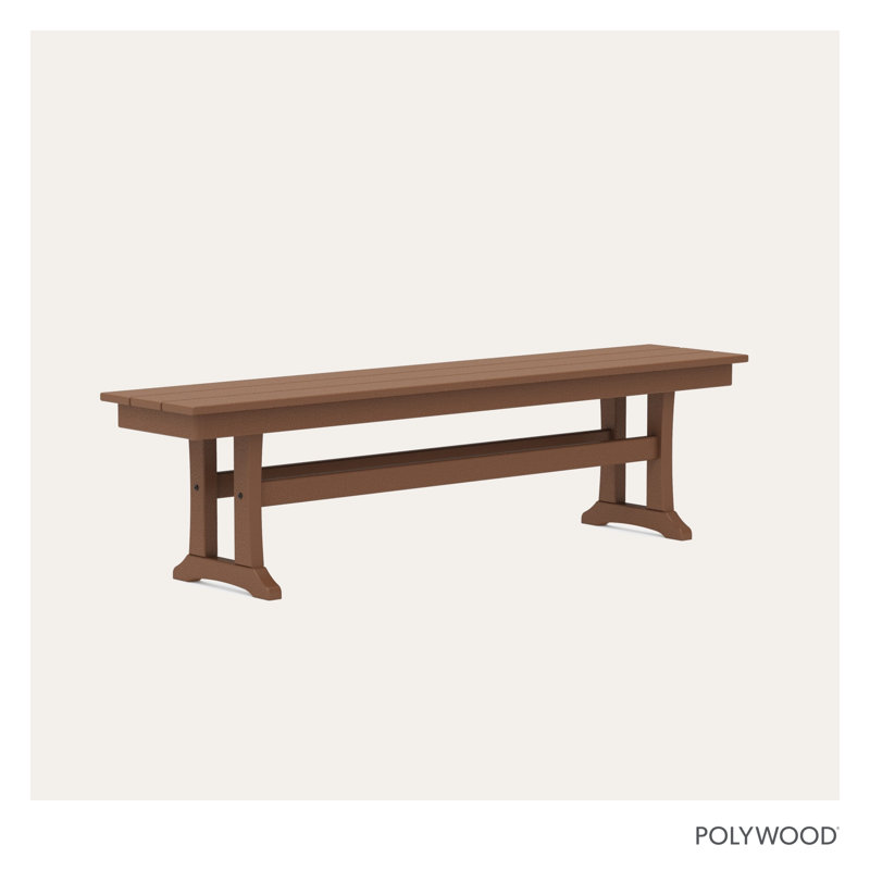 Farmhouse Trestle 65" Bench, Teak