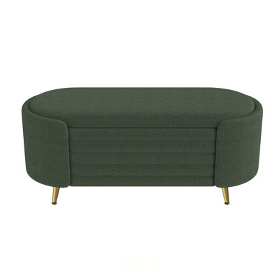 Modern Storage Ottoman Upholstered Storage Bench End Of Bed Bench Entryway Shoe Bench For Living Room, Bedroom And Entryway, Green, Shoe Storage