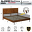  Structure de lit en bois massif avec tête de lit, lit plateforme d'une capacité de 800 lb, compatible avec tous les types de matelas, signature scandinave, aucun sommier tapissier requis-1429952071-1429952090